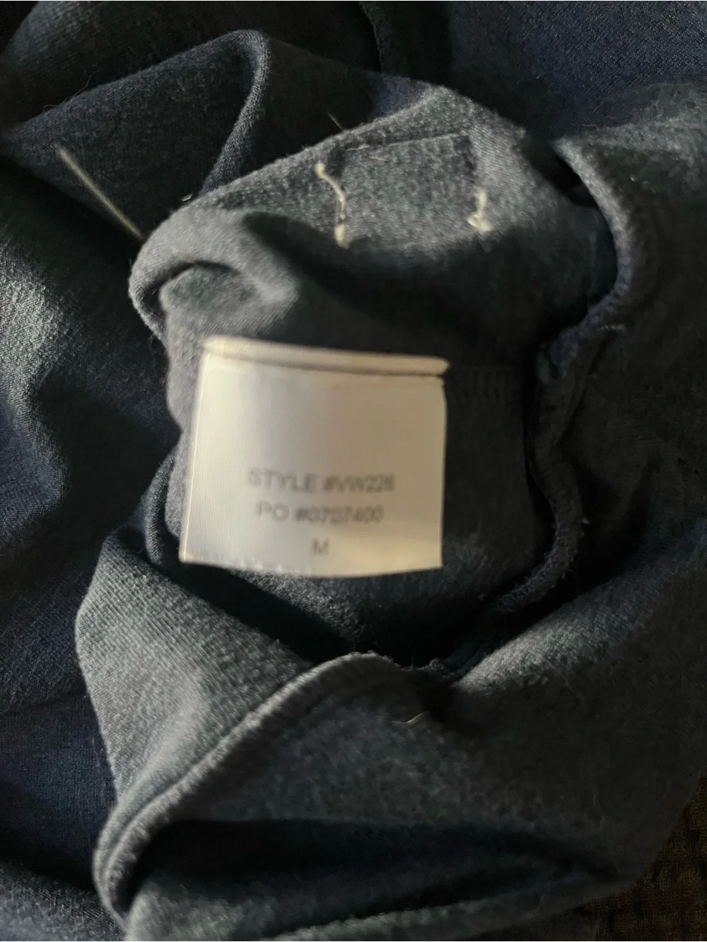 Vuori Navy Hooded Pullover Sweatshirt - Casual Lightweight Hoodie - Picture 3 of 3